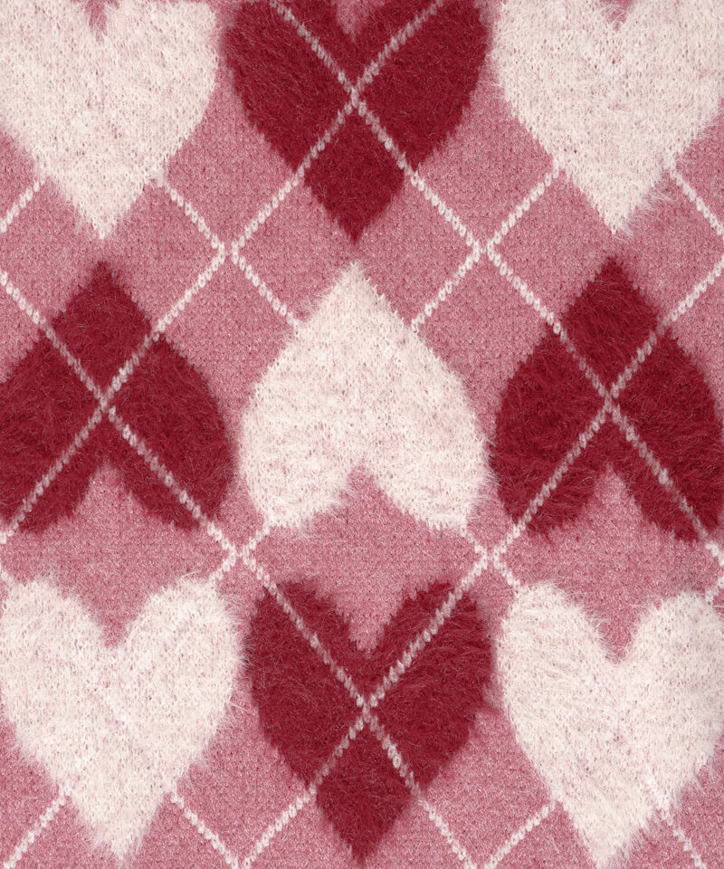 ✴︎Aki✴︎ heart argyle knit～ﾊｰﾄｱｰｶﾞｲﾙﾆｯﾄ | flower／フラワー公式通販
