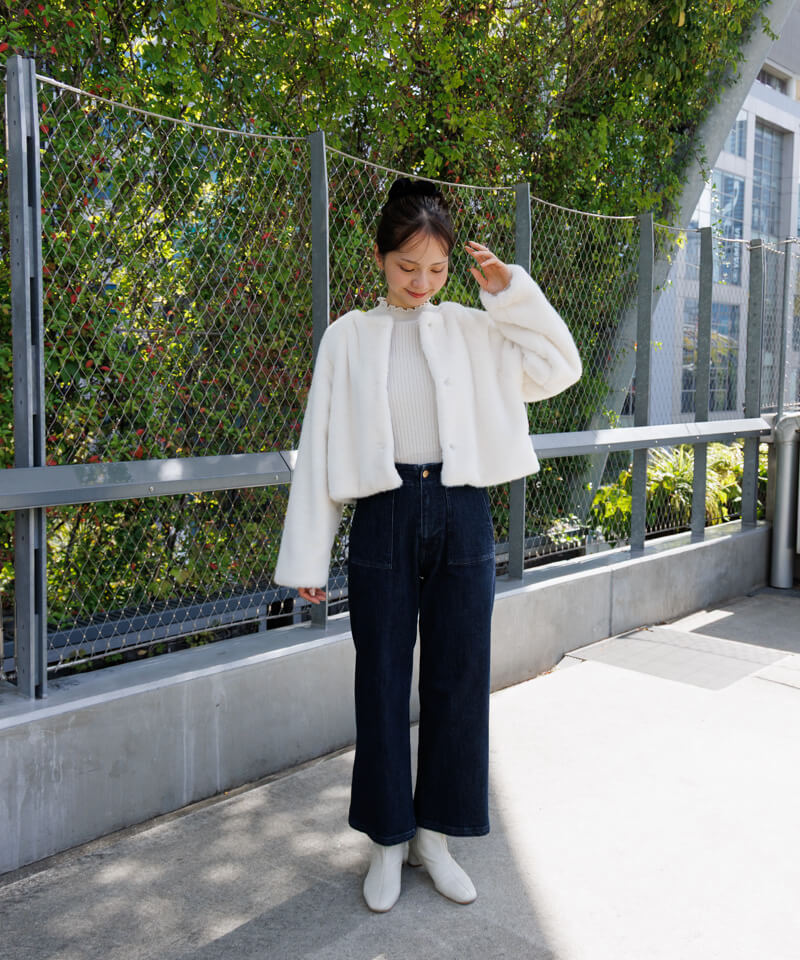 compact fur coat～ｺﾝﾊﾟｸﾄﾌｧｰｺｰﾄ | flower／フラワー公式通販