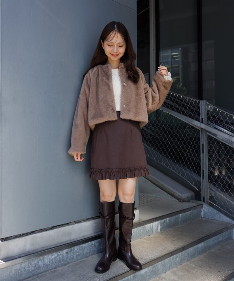 30%OFF】compact fur coat～ｺﾝﾊﾟｸﾄﾌｧｰｺｰﾄ | flower／フラワー公式通販