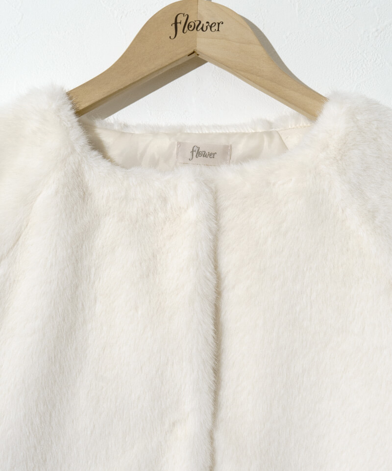 flowerｵﾘｼﾞﾅﾙ☆ﾌｧｰｺｰﾄ｜sweet fuzzy coat～ｽｳｨｰﾄﾌｧｼﾞｰｺｰﾄ | flower