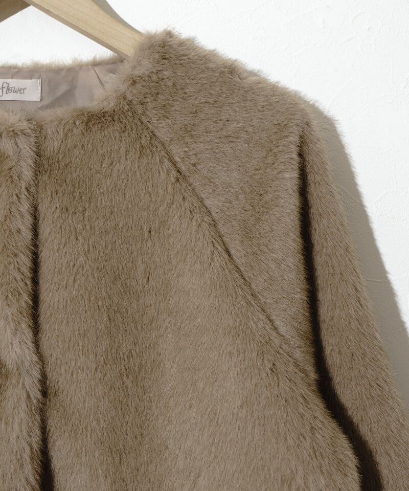 30%OFF】compact fur coat～ｺﾝﾊﾟｸﾄﾌｧｰｺｰﾄ | flower／フラワー公式通販