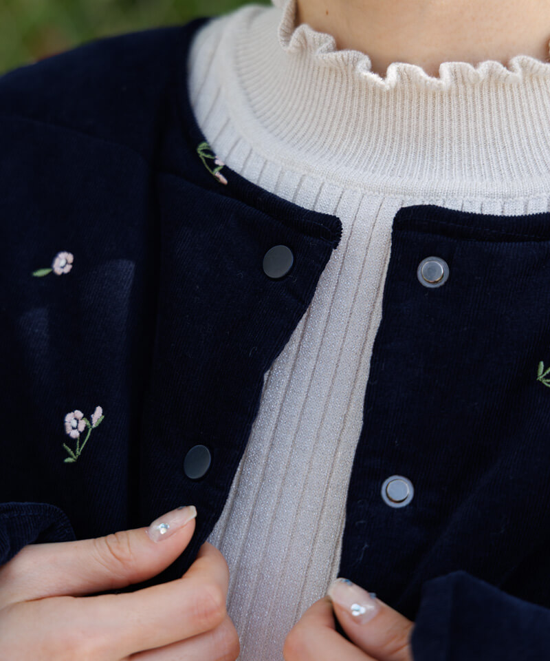 大特価！flower フォーリングフラワーコート　ネイビー 50%OFF】falling flower coat～ﾌｫｰﾘﾝｸﾞﾌﾗﾜｰｺｰﾄ | flower／フラワー公式通販