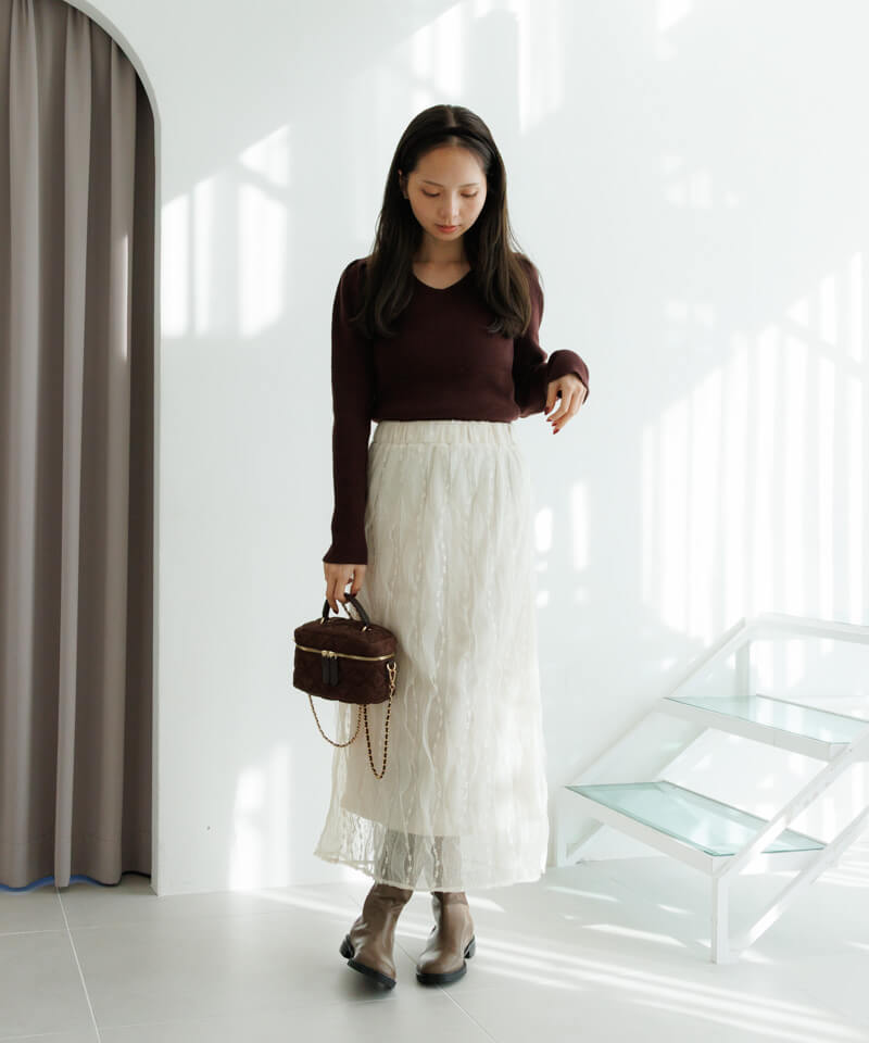 30%OFF】wavy knit top～ｳｪｰﾋﾞｰﾆｯﾄﾄｯﾌﾟ | flower／フラワー公式通販