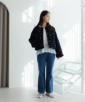 【ブルー】model:H160 着用サイズ:FREE 【ブルー】model:H160 着用サイズ:FREE