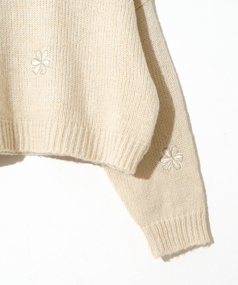40%OFF】blooming fluffy knit～ﾌﾞﾙｰﾐﾝｸﾞﾌﾗｯﾌｨｰﾆｯﾄ | flower／フラワー
