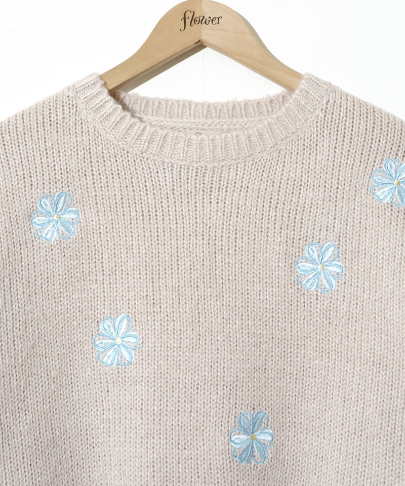 40%OFF】blooming fluffy knit～ﾌﾞﾙｰﾐﾝｸﾞﾌﾗｯﾌｨｰﾆｯﾄ | flower／フラワー
