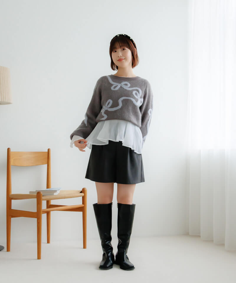 30%OFF】looping ribbon knit～ﾙｰﾋﾟﾝｸﾞﾘﾎﾞﾝﾆｯﾄ | flower／フラワー公式通販