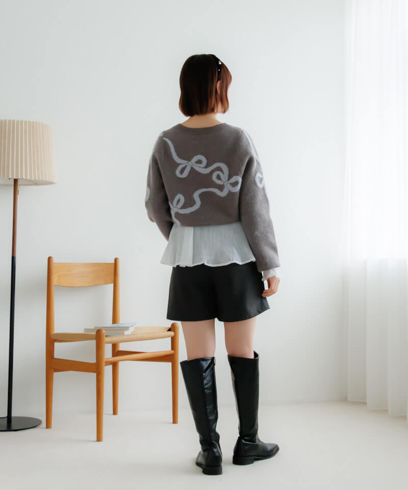 30%OFF】looping ribbon knit～ﾙｰﾋﾟﾝｸﾞﾘﾎﾞﾝﾆｯﾄ | flower／フラワー公式通販