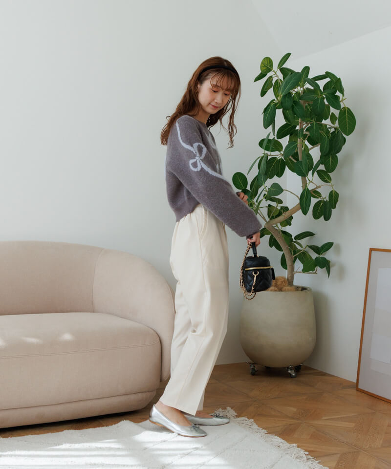 30%OFF】looping ribbon knit～ﾙｰﾋﾟﾝｸﾞﾘﾎﾞﾝﾆｯﾄ | flower／フラワー公式通販