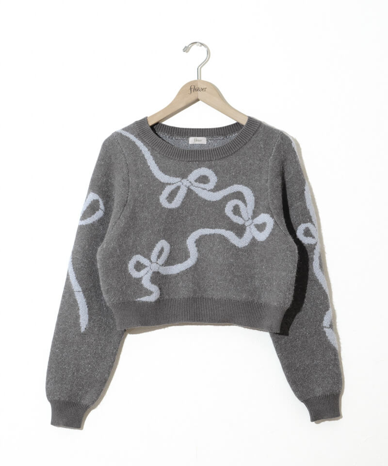 looping ribbon knit～ﾙｰﾋﾟﾝｸﾞﾘﾎﾞﾝﾆｯﾄ | flower／フラワー公式通販