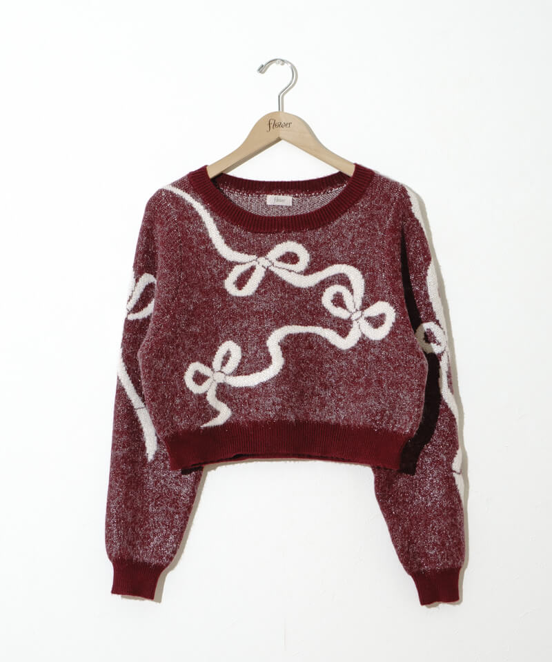 30%OFF】looping ribbon knit～ﾙｰﾋﾟﾝｸﾞﾘﾎﾞﾝﾆｯﾄ | flower／フラワー公式通販