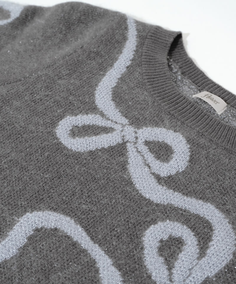 30%OFF】looping ribbon knit～ﾙｰﾋﾟﾝｸﾞﾘﾎﾞﾝﾆｯﾄ | flower／フラワー公式通販