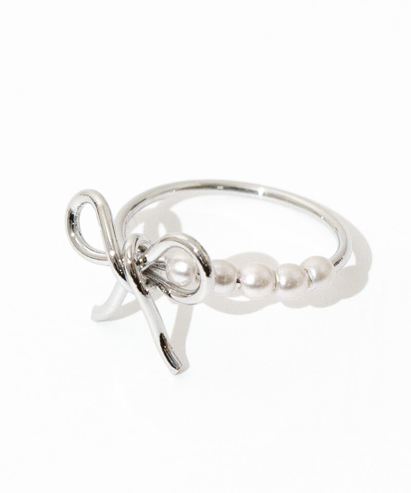 pearly ribbon ring～ﾊﾟｰﾘｰﾘﾎﾞﾝﾘﾝｸﾞ | flower／フラワー公式通販