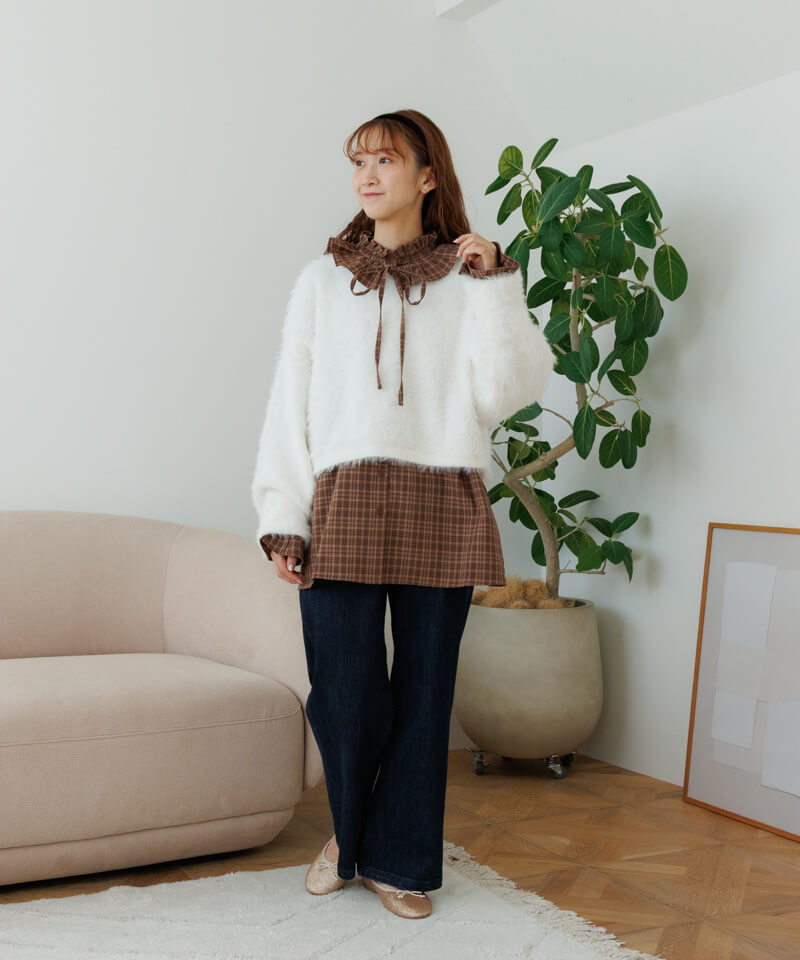 fluffy shaggy knit～ﾌﾗｯﾌｨｰｼｬｷﾞｰﾆｯﾄ | flower／フラワー公式通販