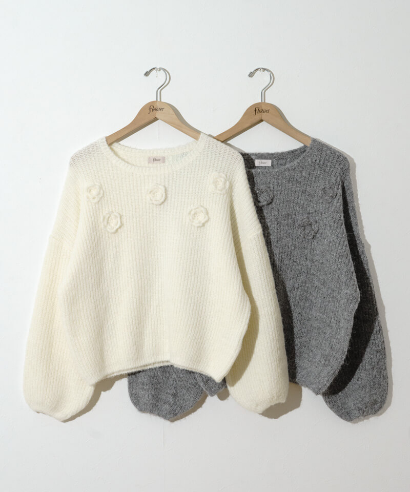 40%OFF】warming rose knit～ｳｫｰﾐﾝｸﾞﾛｰｽﾞﾆｯﾄ | flower／フラワー公式通販