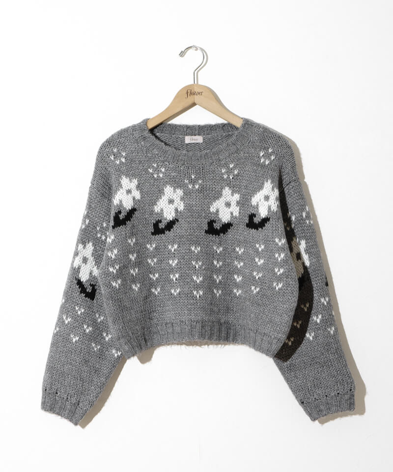 50%OFF】floral nordic knit～ﾌﾛｰﾗﾙﾉﾙﾃﾞｨｯｸﾆｯﾄ | flower／フラワー公式通販