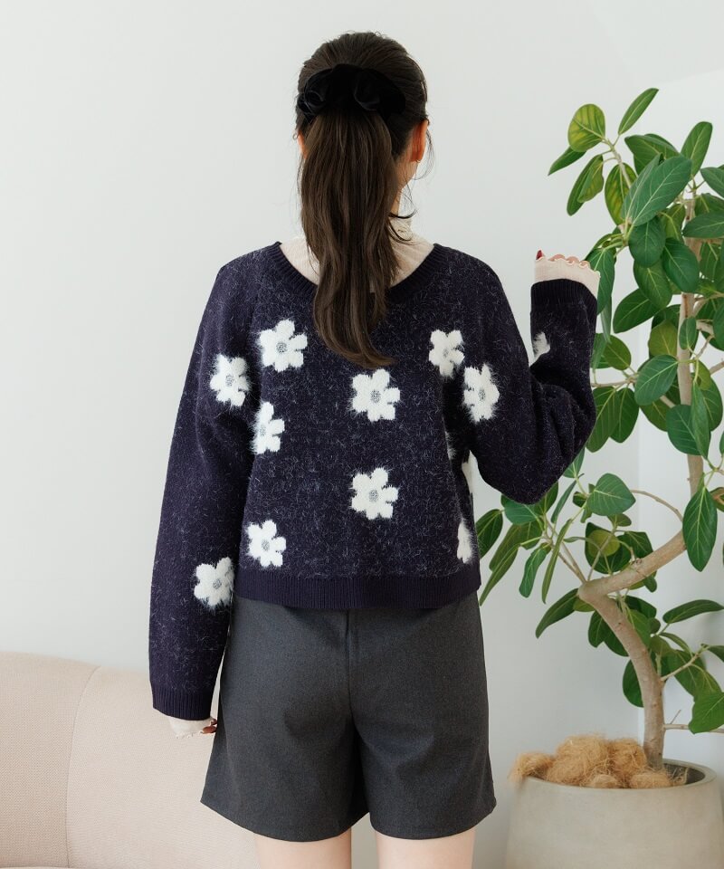 50%OFF】fluffy flower knit～ﾌﾗｯﾌｨｰﾌﾗﾜｰﾆｯﾄ | flower／フラワー公式通販