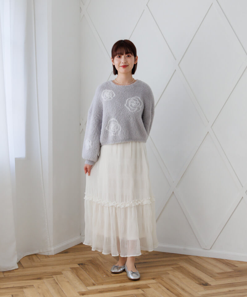 50%OFF】rose shaggy knit～ﾛｰｽﾞｼｬｷﾞｰﾆｯﾄ | flower／フラワー公式通販