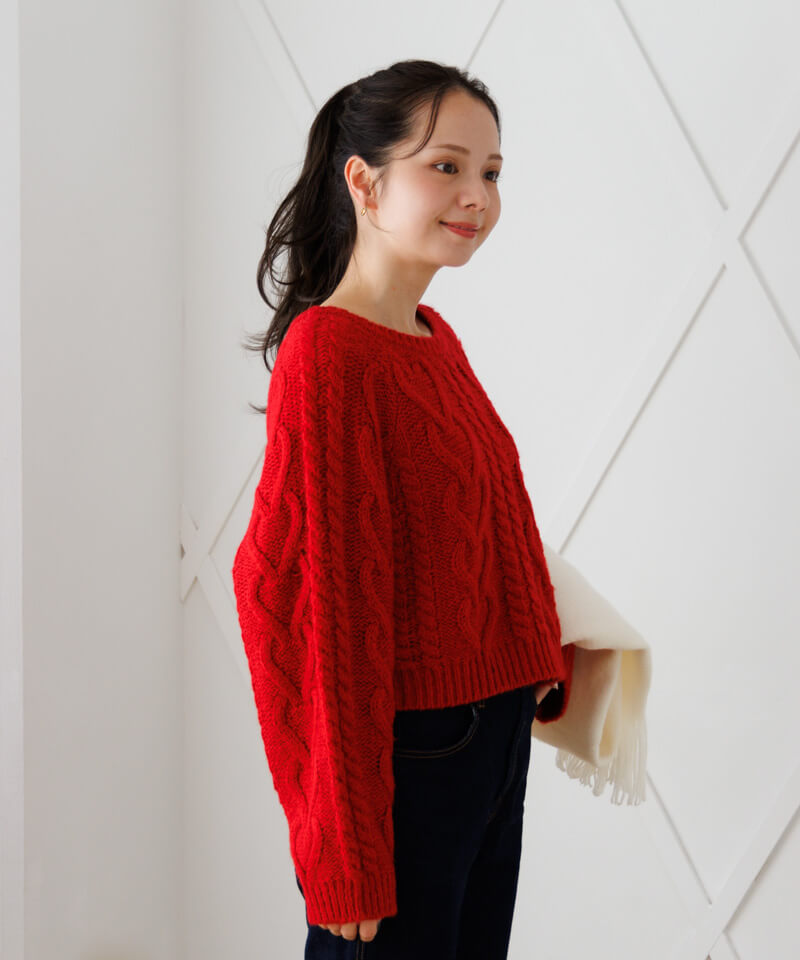 50%OFF】fluffy aran knit～ﾌﾗｯﾌｨｰｱﾗﾝﾆｯﾄ | flower／フラワー公式通販
