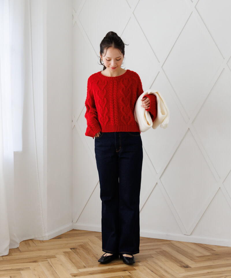 50%OFF】fluffy aran knit～ﾌﾗｯﾌｨｰｱﾗﾝﾆｯﾄ | flower／フラワー公式通販