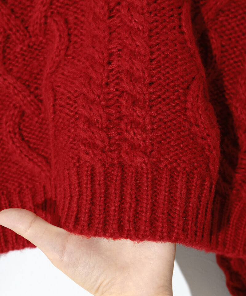 50%OFF】fluffy aran knit～ﾌﾗｯﾌｨｰｱﾗﾝﾆｯﾄ | flower／フラワー公式通販
