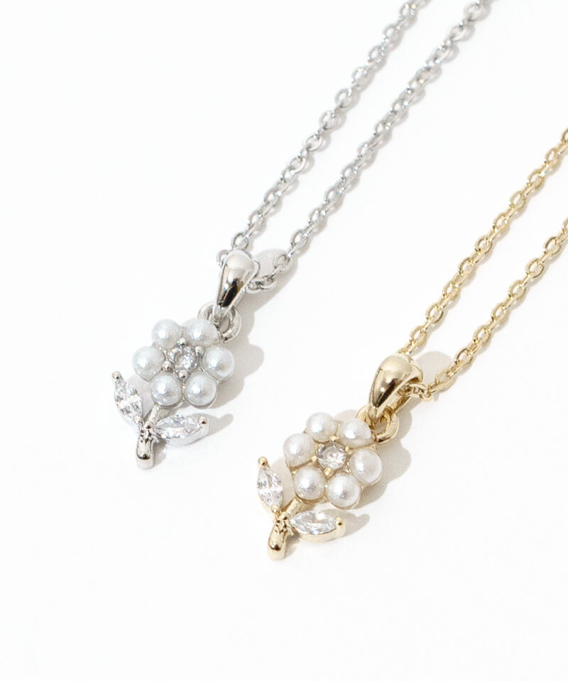blooming pearl necklace～ﾌﾞﾙｰﾐﾝｸﾞﾊﾟｰﾙﾈｯｸﾚｽ | flower／フラワー公式通販