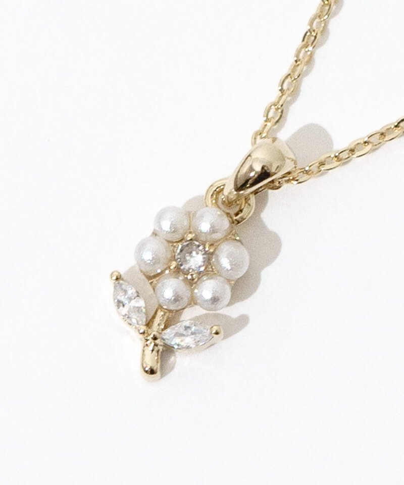 blooming pearl necklace～ﾌﾞﾙｰﾐﾝｸﾞﾊﾟｰﾙﾈｯｸﾚｽ | flower／フラワー公式通販