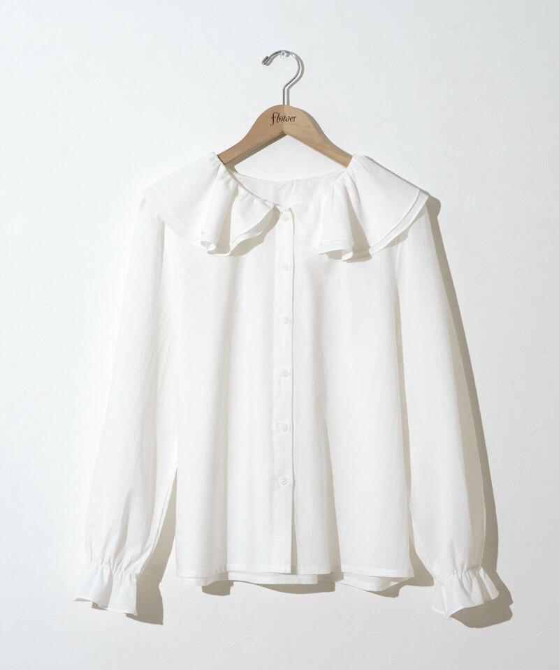 新品　flower ヤギセレクト　フリリーブラウス frilly blouse～ﾌﾘﾘｰﾌﾞﾗｳｽ | flower／フラワー公式通販