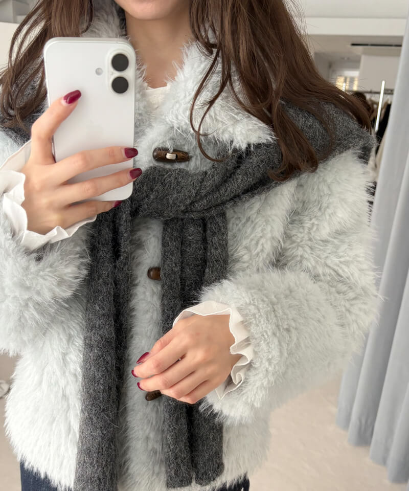 スウィートファジーコート　ファーコート　flower sweet fuzzy coat～ｽｳｨｰﾄﾌｧｼﾞｰｺｰﾄ | flower／フラワー公式通販