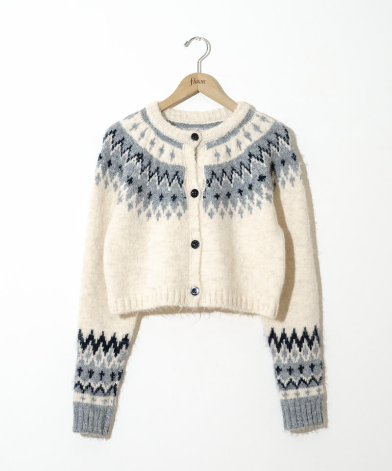 10%OFF】roche nordic cardigan～ﾛｼｭﾉﾙﾃﾞｨｯｸｶｰﾃﾞｨｶﾞﾝ | flower