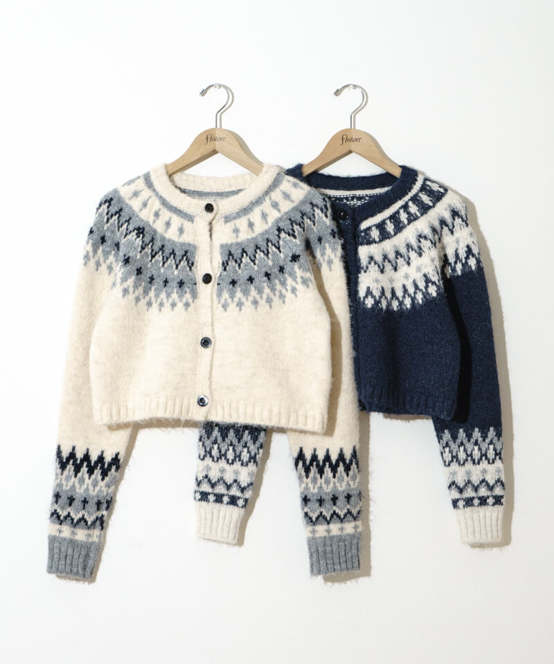 10%OFF】roche nordic cardigan～ﾛｼｭﾉﾙﾃﾞｨｯｸｶｰﾃﾞｨｶﾞﾝ | flower