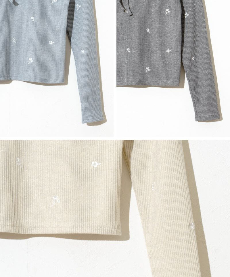 bloom rib top～ﾌﾞﾙｰﾑﾘﾌﾞﾄｯﾌﾟ | flower／フラワー公式通販