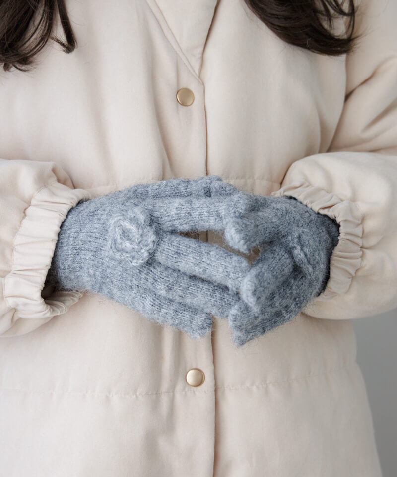 30％OFF】fluffy rose glove～ﾌﾗｯﾌｨｰﾛｰｽﾞｸﾞﾛｰﾌﾞ | flower／フラワー