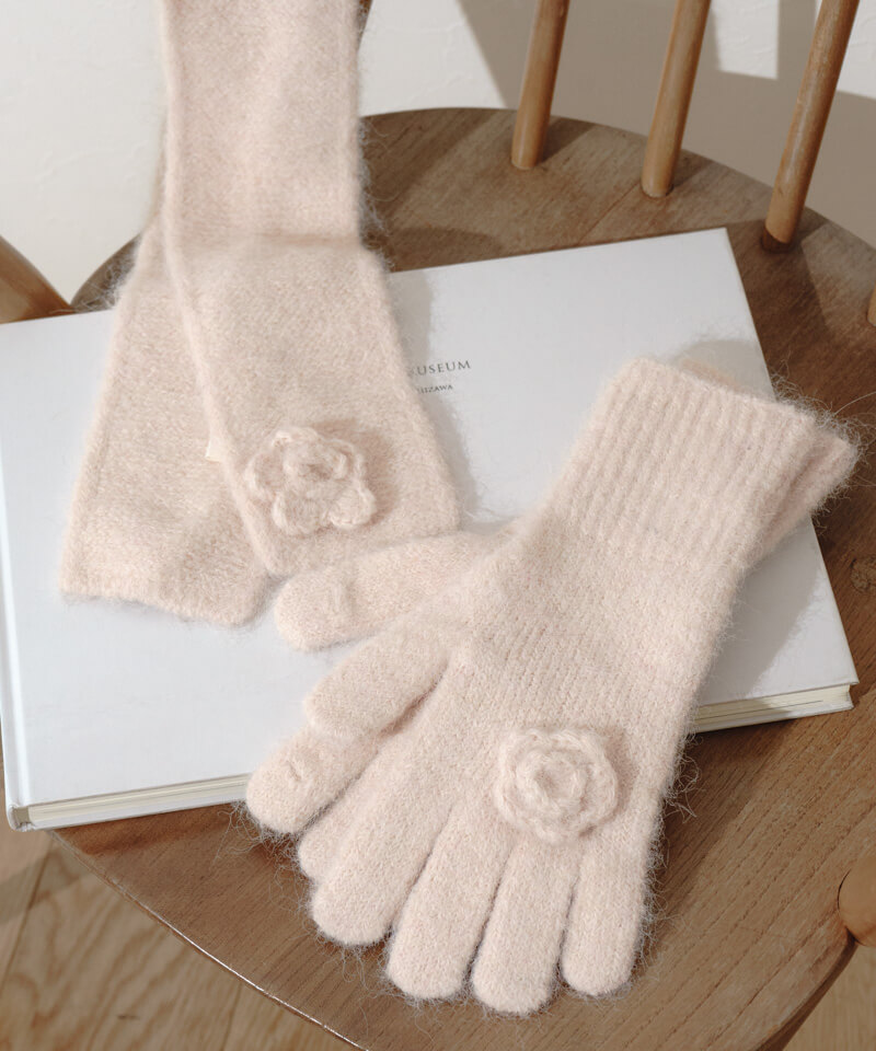 10％OFF】fluffy rose glove～ﾌﾗｯﾌｨｰﾛｰｽﾞｸﾞﾛｰﾌﾞ | flower／フラワー