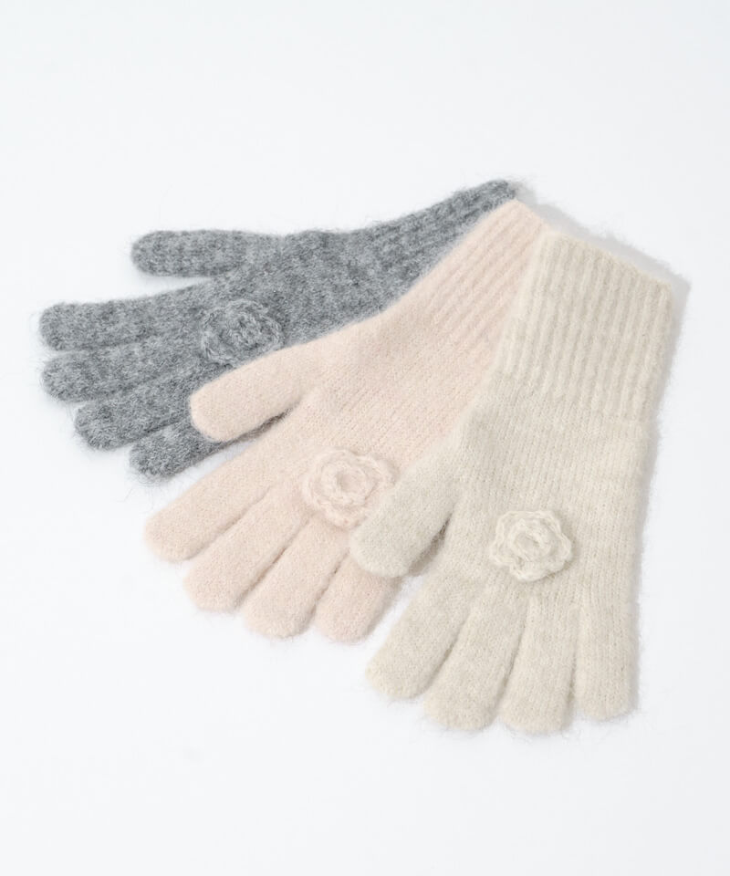 【ふらっふぃ】 10％OFF】fluffy rose glove～ﾌﾗｯﾌｨｰﾛｰｽﾞｸﾞﾛｰﾌﾞ | flower／フラワー