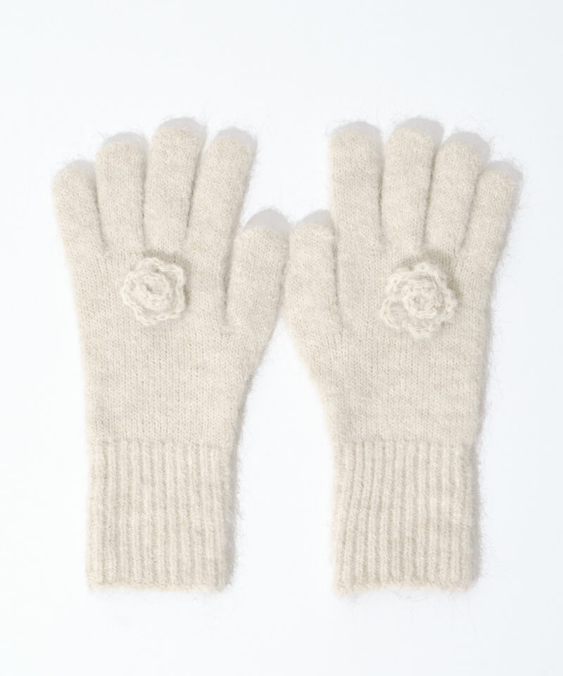 30％OFF】fluffy rose glove～ﾌﾗｯﾌｨｰﾛｰｽﾞｸﾞﾛｰﾌﾞ | flower／フラワー