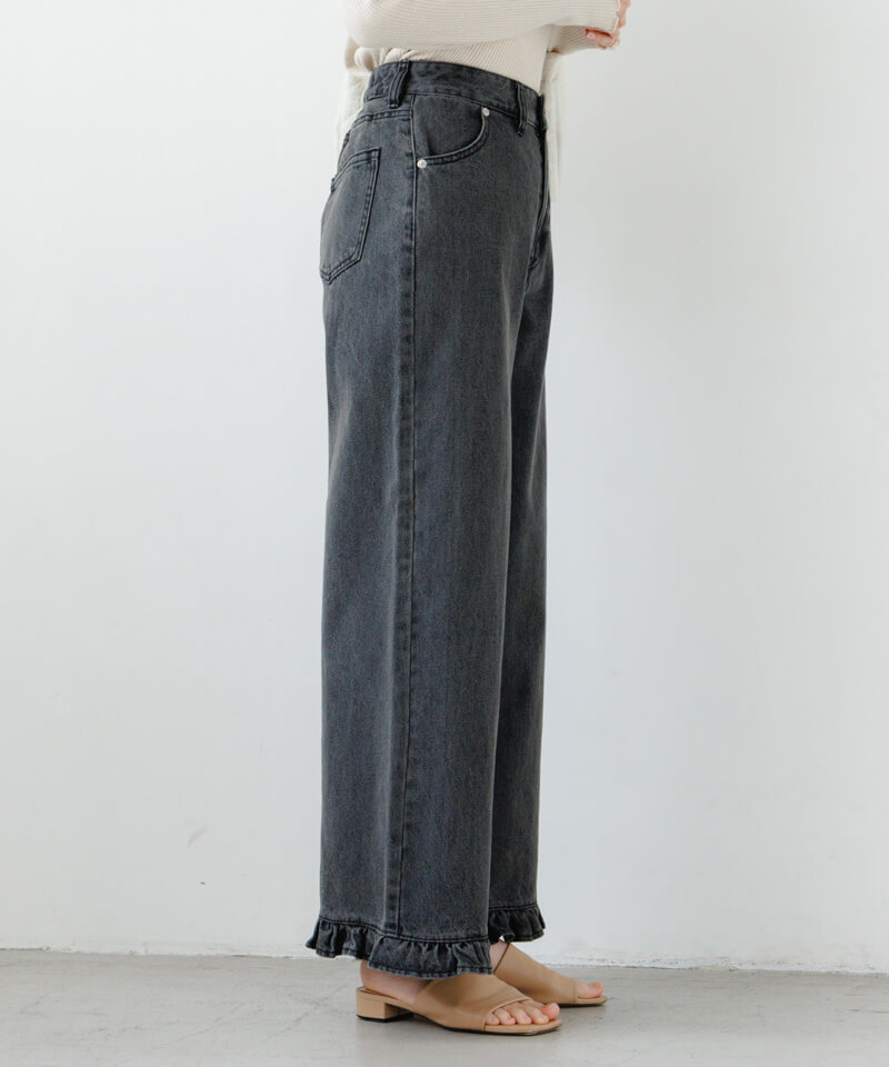 frill denim pants～ﾌﾘﾙﾃﾞﾆﾑﾊﾟﾝﾂ | flower／フラワー公式通販