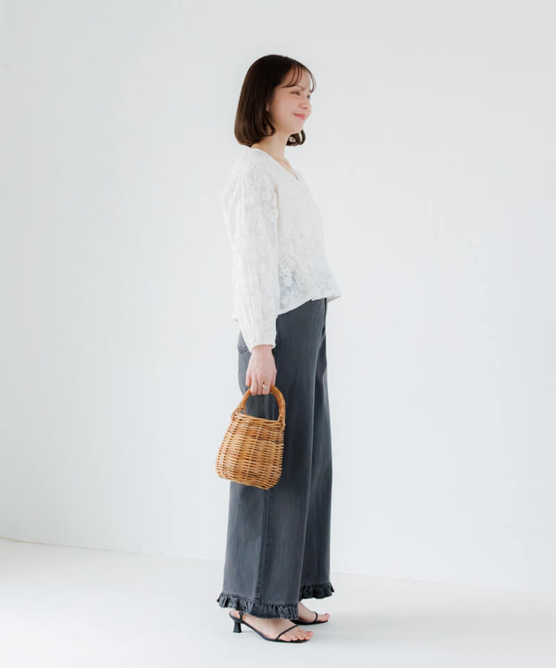 frill denim pants～ﾌﾘﾙﾃﾞﾆﾑﾊﾟﾝﾂ | flower／フラワー公式通販