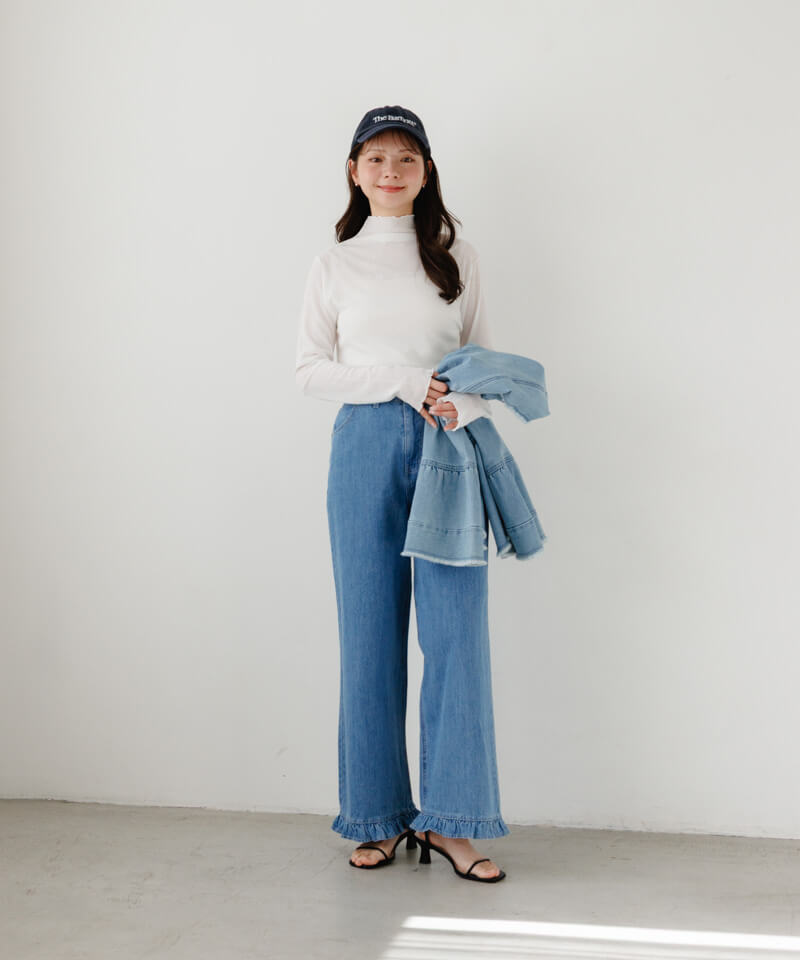 frill denim pants～ﾌﾘﾙﾃﾞﾆﾑﾊﾟﾝﾂ | flower／フラワー公式通販