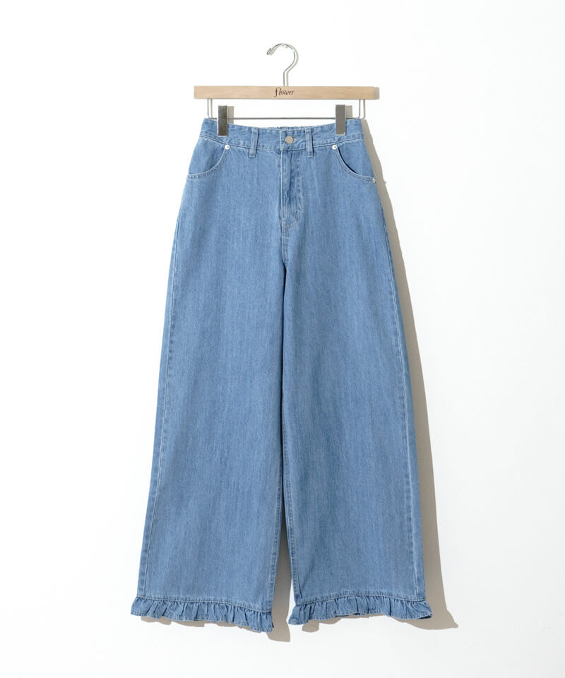 frill denim pants～ﾌﾘﾙﾃﾞﾆﾑﾊﾟﾝﾂ | flower／フラワー公式通販