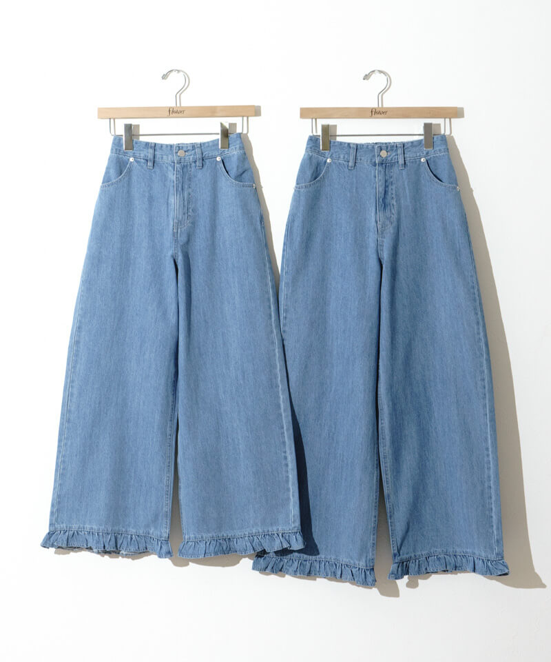 frill denim pants～ﾌﾘﾙﾃﾞﾆﾑﾊﾟﾝﾂ | flower／フラワー公式通販