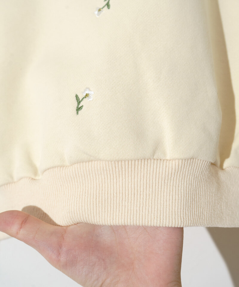 twinkle embroidery sweat～ﾄｩｲﾝｸﾙｴﾝﾌﾞﾛｲﾀﾞﾘｰｽｳｪｯﾄ | flower／フラワー