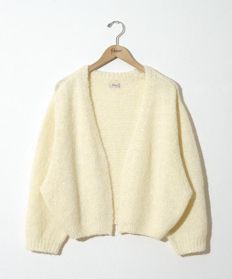 glitter knit cardigan～ｸﾞﾘｯﾀｰﾆｯﾄｶｰﾃﾞｨｶﾞﾝ | flower／フラワー公式通販