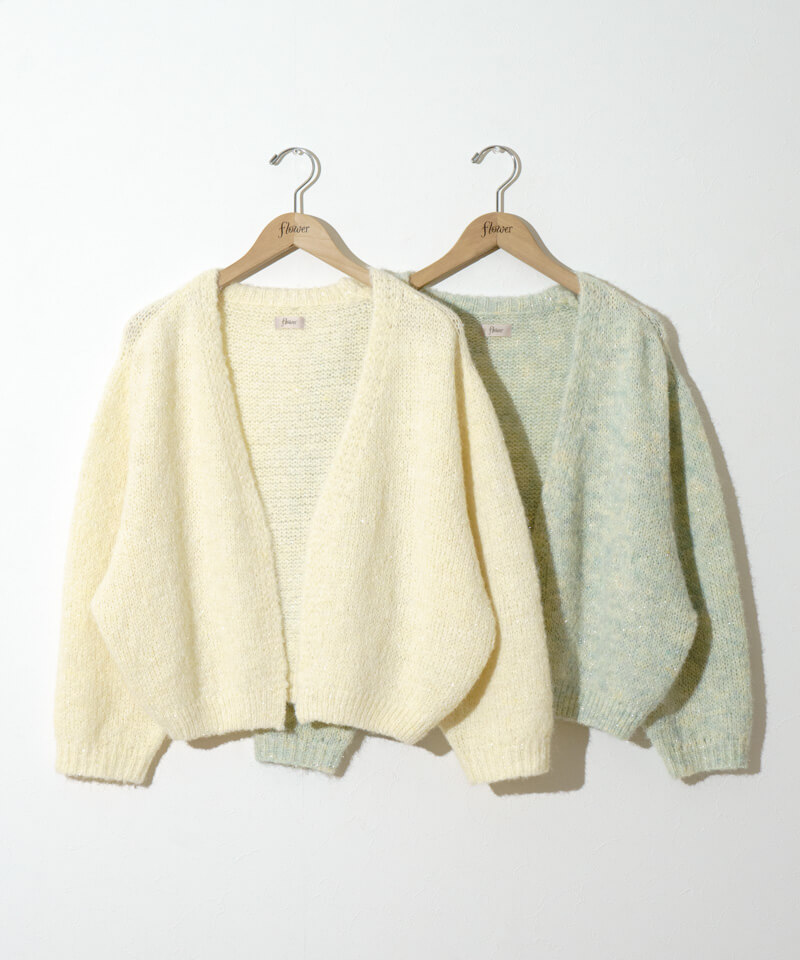 glitter knit cardigan～ｸﾞﾘｯﾀｰﾆｯﾄｶｰﾃﾞｨｶﾞﾝ | flower／フラワー公式通販