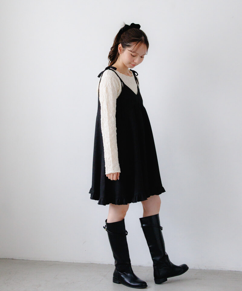 BUYEE MOSCHINO ブラックミニワンピース Moschinoのブラック コットン