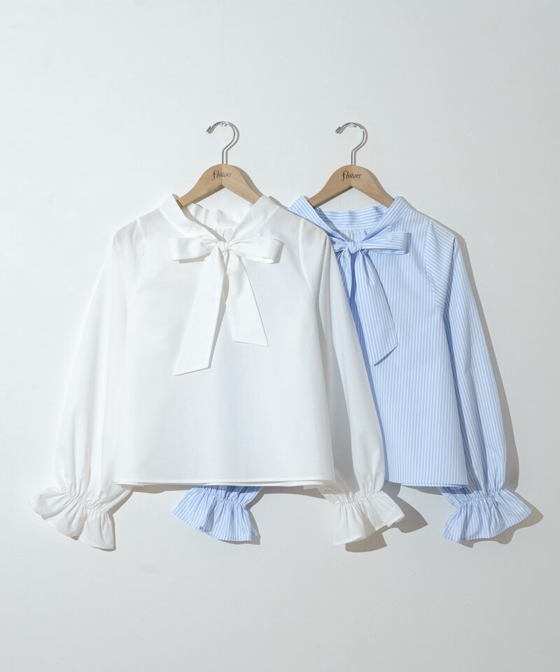 エスケープフラワーリボンブラウス any ribbon blouse～ｴﾆｰﾘﾎﾞﾝﾌﾞﾗｳｽ | flower／フラワー公式通販