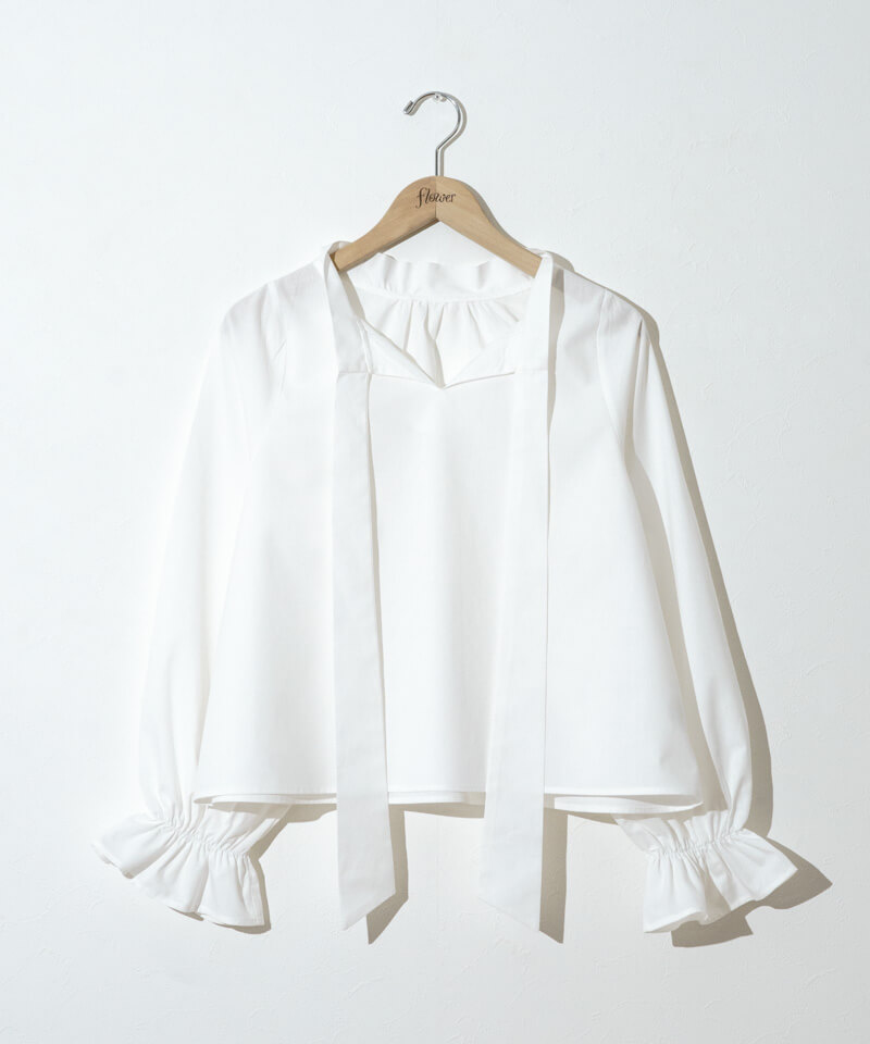 エスケープフラワーリボンブラウス any ribbon blouse～ｴﾆｰﾘﾎﾞﾝﾌﾞﾗｳｽ | flower／フラワー公式通販