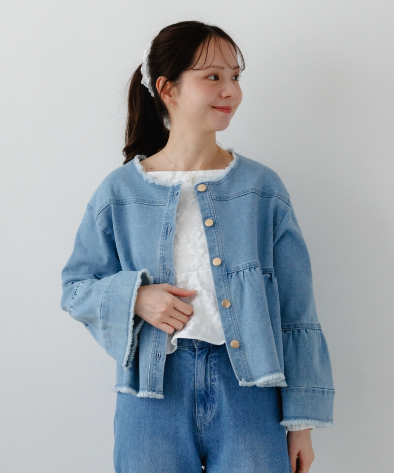 denim flare jacket2～ﾃﾞﾆﾑﾌﾚｱｼﾞｬｹｯﾄ2 | flower／フラワー公式通販