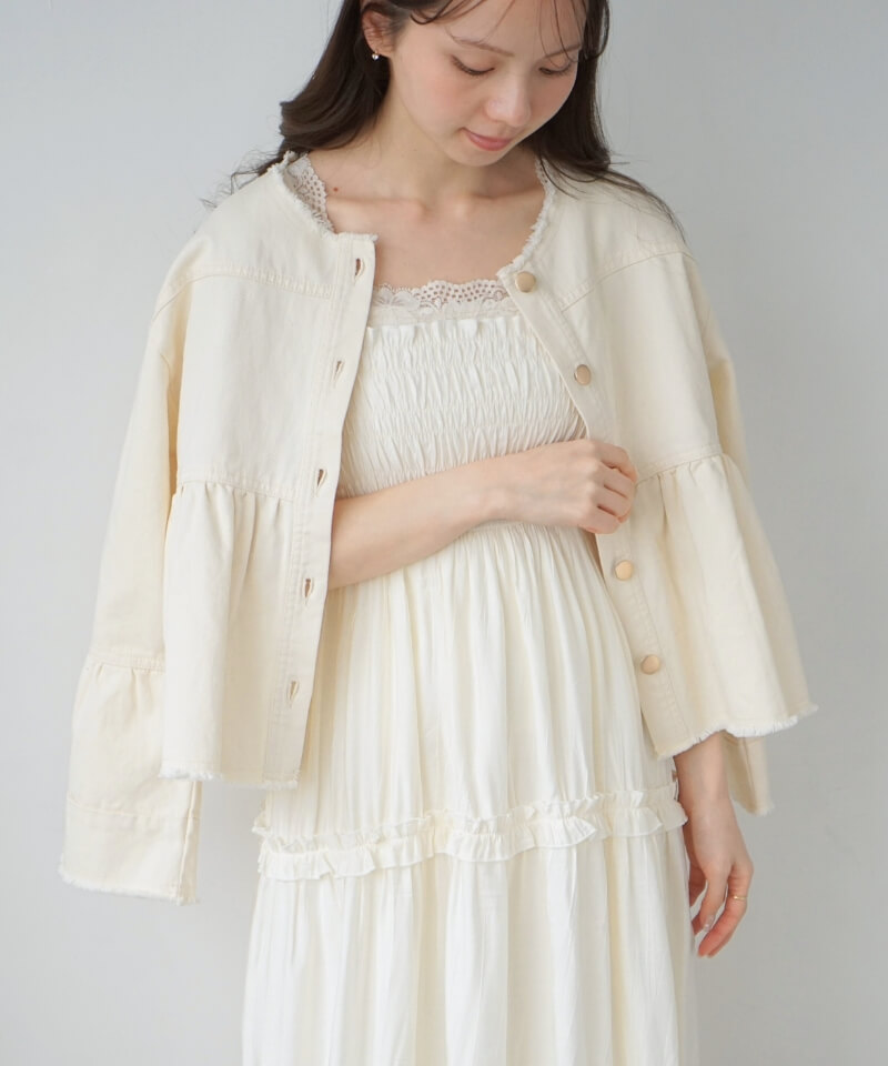レアFUKUOKA Daiei ジャケット(美品) denim flare jacket2～ﾃﾞﾆﾑﾌﾚｱｼﾞｬｹｯﾄ2 | flower／フラワー公式通販