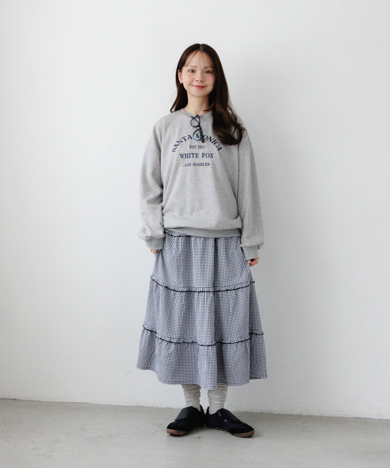 frill gingham skirt～ﾌﾘﾙｷﾞﾝｶﾞﾑｽｶｰﾄ | flower／フラワー公式通販